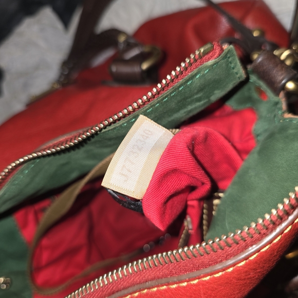 Dooney & Bourke Red Leather Florentine Large Sachel - Picture 11 of 12